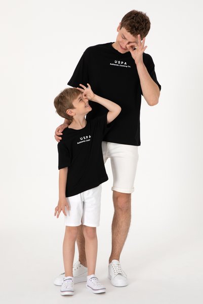 Men's Comfort Fit Crew Neck Black T-Shirt 50294322-Vr046