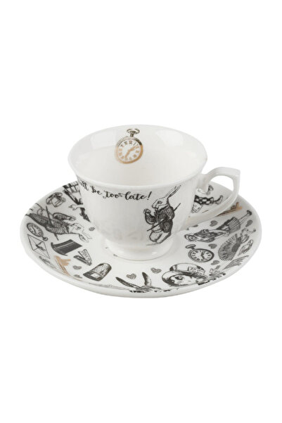x V&A Alice In Wonderland порцеланска шолја за кафе 100ml