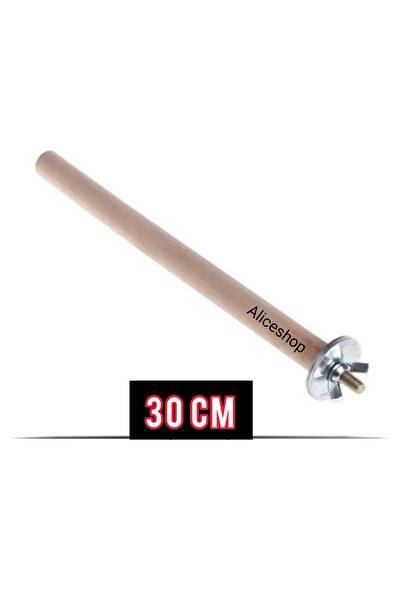 Природна дрвена мазна кацалка со завртка 30cm со дебелина од 12mm
