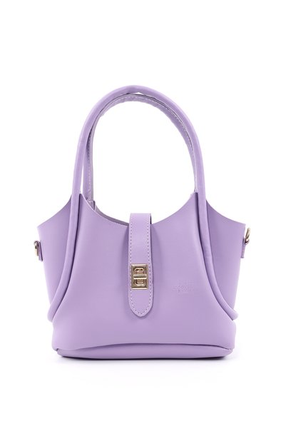 Lila Shk187 Faux Leather Lock Detailed Adjustable Strap Hand, Arm and Shoulder Bag
