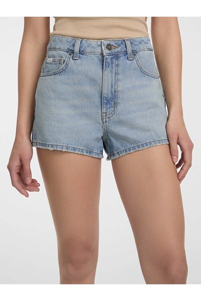 Jeans Women's Linen Blend Regular Fit Denim Shorts