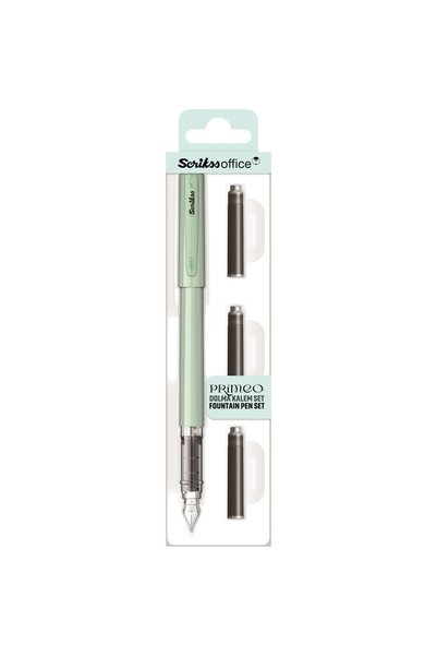 Wizdesign Primeo Ballpoint Pen Set m Tip Mint (3-Pack Black Cartridges)