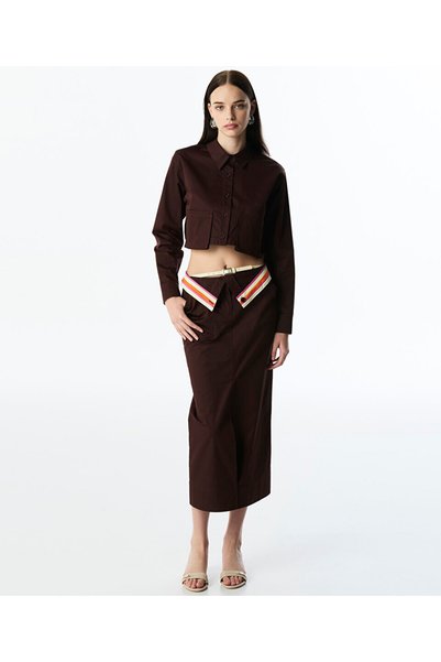Thin Belt Pencil Skirt