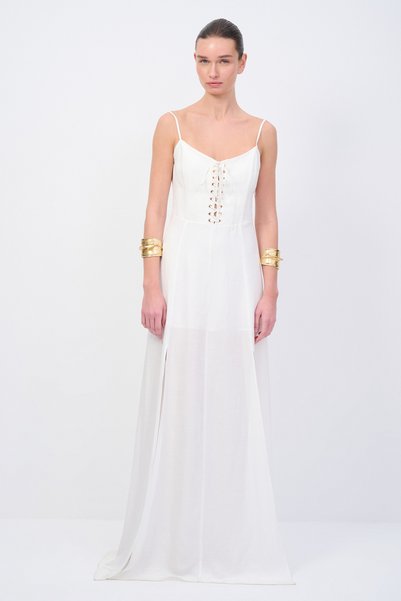 Fashion Passion Strap Dress with Eyelets on the Front