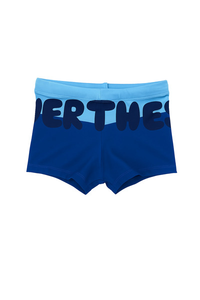 Boy's Frill Wave Overthesea Slim Fit Swimsuit Navy Blue