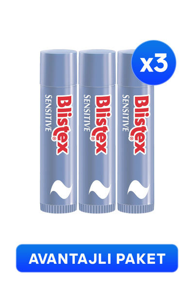 Хранлив и хидратантен крем за нега на усни за чувствителни усни - Sensitive 4.25g X3 парчиња.