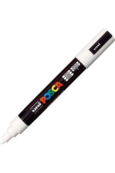 Uniball Posca 1.8-2.5mm Round Tip Poster Marker White / Pc5M