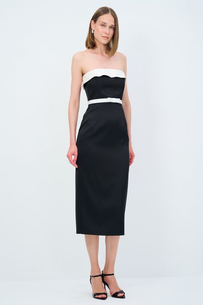 Night Zoom Bow Detailed Short Dress