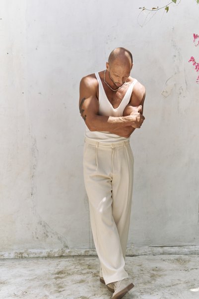 Ayyubay Natural Pleated Men's Trousers