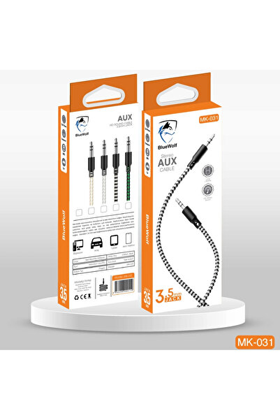 3.5mm Jack плетен Aux кабел BlueWolf MK-031