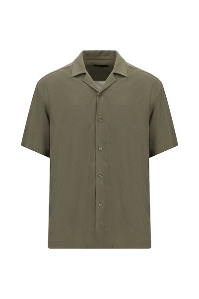 Short Sleeve Regular Fit Patterned Sports Knitted Shirt