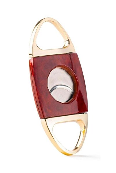 Qa бордо-златен класичен метален секач за пури