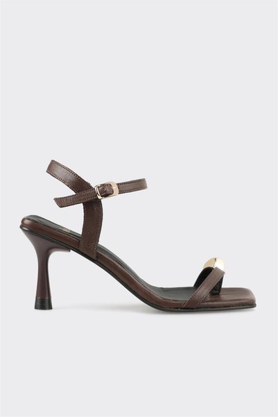Brown Leather Women's Sandals
