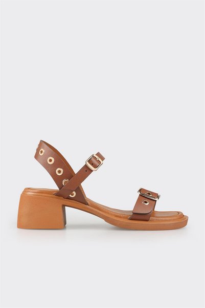 Tan Leather Women's Daily Sandals