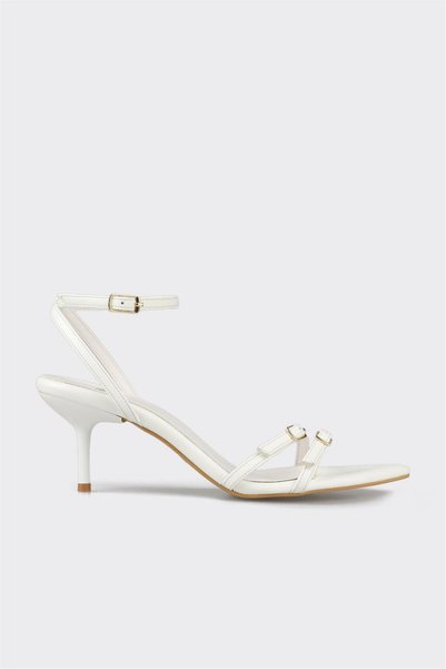 White Women's Heeled Sandals