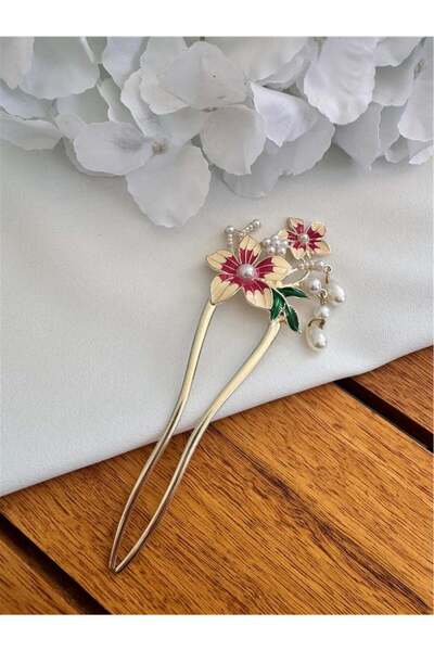 Floral Bun Japanese Chopstick Buckle