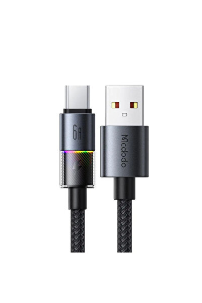 CA-8180 USB-A ДО TYPE-C КАБЕЛ СО 7 БОИ НА СВЕТЛО 1.2M