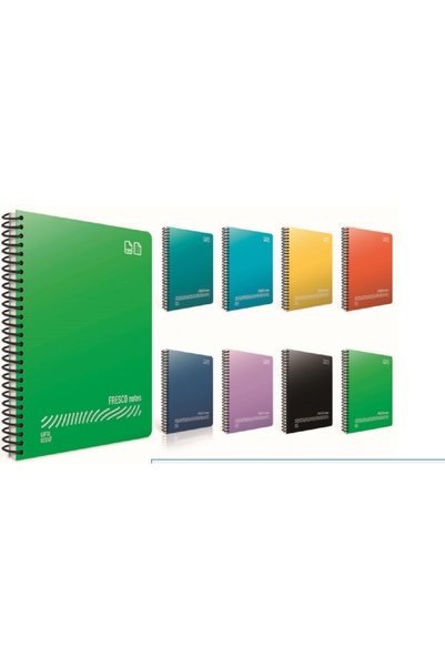 Fresco Thick Cover Notebook A4 72yp 2 Check 2 Line Wire