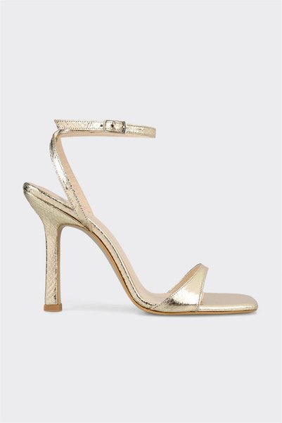 Gold Women's Heeled Sandals