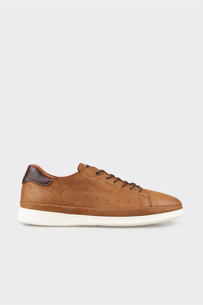 Tan Leather Men's Casual Shoes