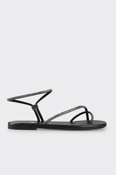 Black Women's Flip Flops Sandals