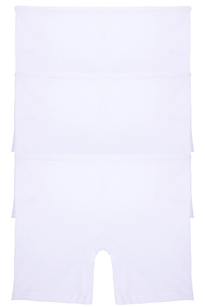 Women's Long Panties Cotton Shorts Boxer 3 Pack White