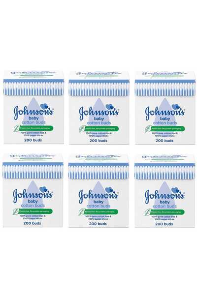 Johnsons Baby стапчиња за уши 200 парчиња 6 ПАРЧИЊА