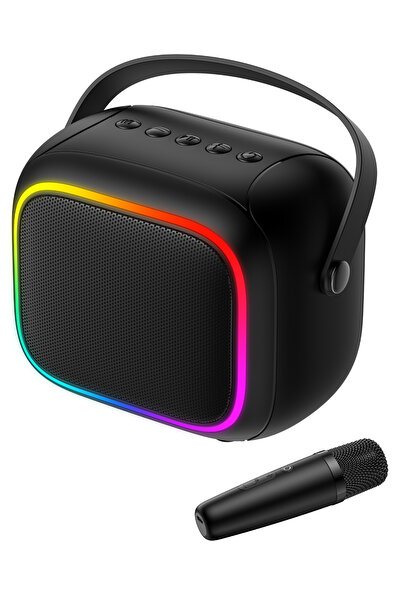 Sk818bt RGB Bluetooth звучник со микрофон, 5 звучни режими, Bluetooth 5.4, караоке
