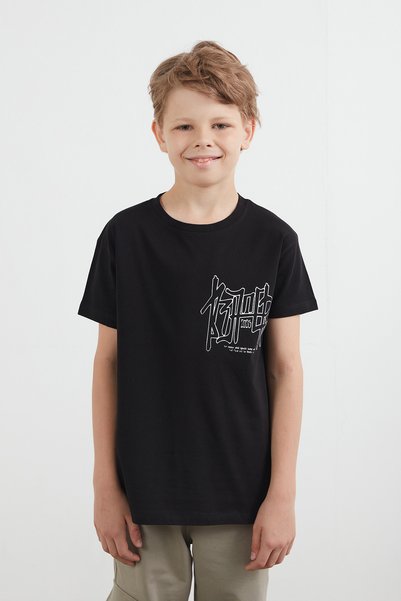 100% Cotton Text Printed Boy's T-Shirt