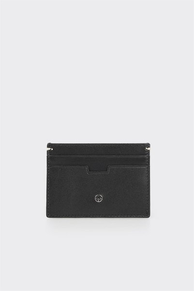 Black Leather Men's Card Holder