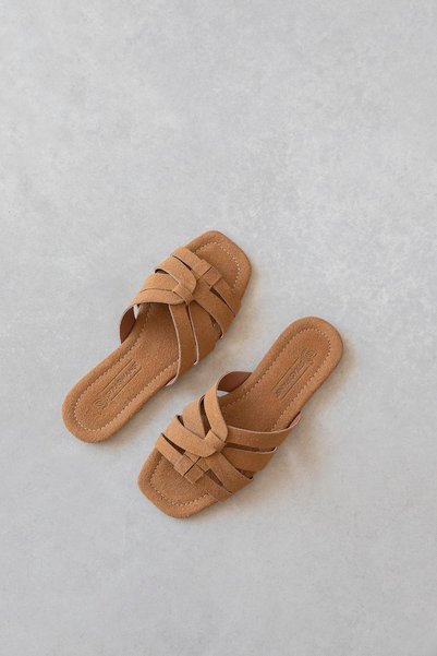 Luz Women's Daily Suede Slippers Brown