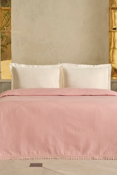 Lessie 100% Cotton Scalloped Double Single Pique Powder