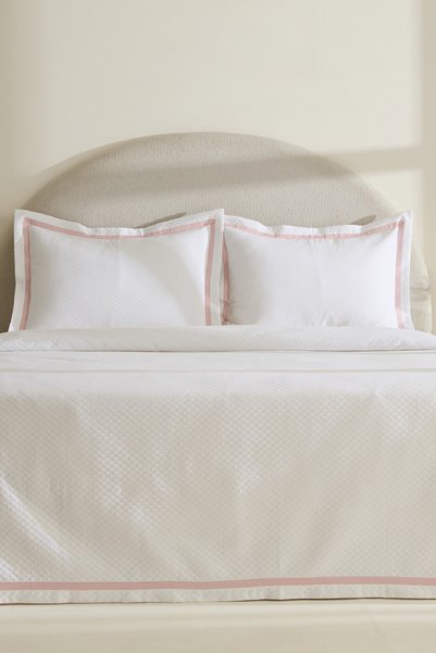Doris 100% Cotton Double Bedspread Set Powder