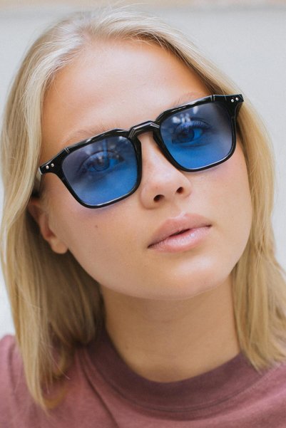 Gyda Black Blue Sunglasses
