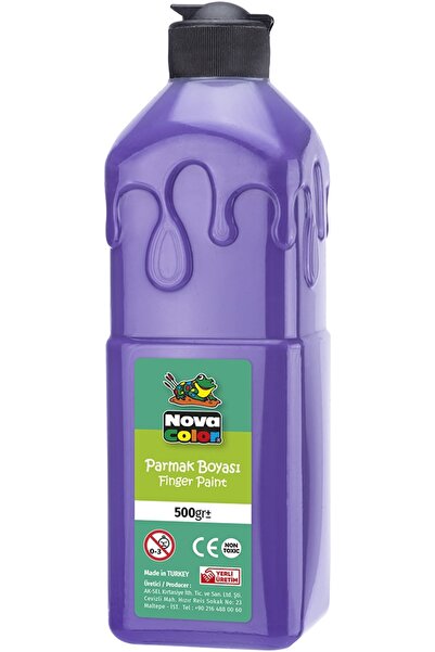 Виолетова боја за прсти Nova Color 500 ml - лесно се брише