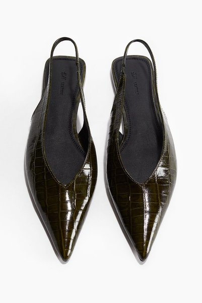 Backless Leather Shoes