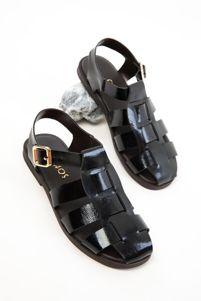 Black Women's Sandals 20748