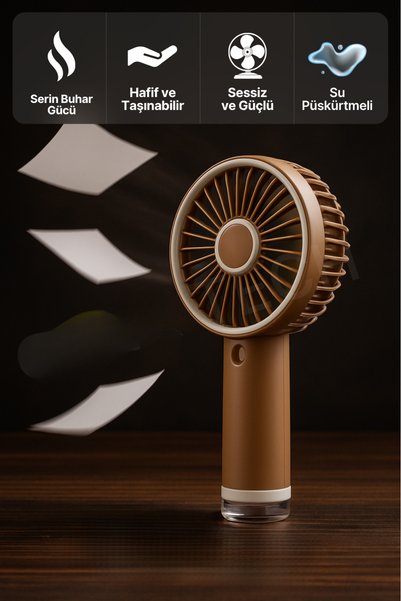 Water Mist Portable Turbo Blown 3 Power Stage Durable Mini Handheld Desk Fan Ventilator