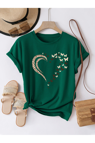 Heart Leopard Butterfly Detailed