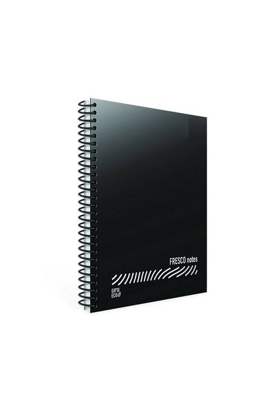 Fresco Spiral Plain PP Notebook A4 96 Sheets Checkered-black Color-
