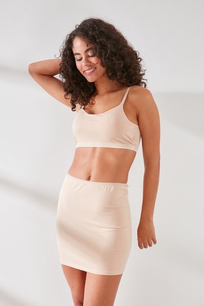 C11437 Women's Modal Cotton Mini Underskirt Skin