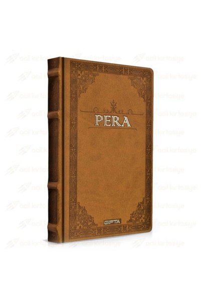 Pera 17x24 150 Sheets Leather Cover Hardcover Notebook (1993) Unlined Tan