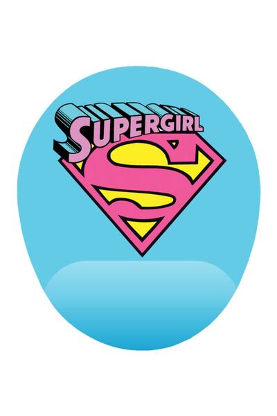 Подлога за глувче со дизајн Supergirl и потпора за зглоб, ергономска, со нелизгачка основа