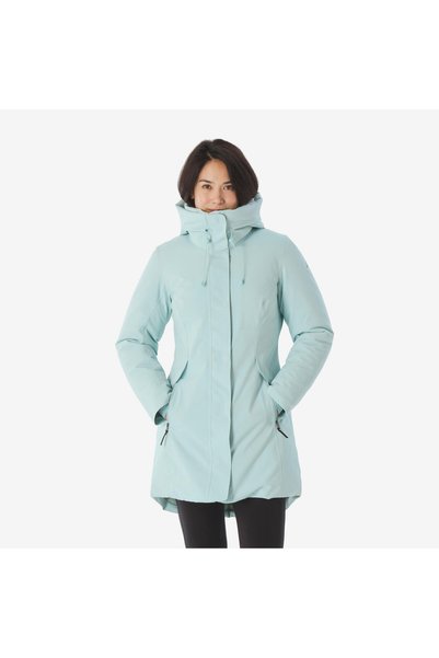 Quechua Women's Outdoor Waterproof Snow Coat/Winter Coat - Green - Nh500 -10 ° C.