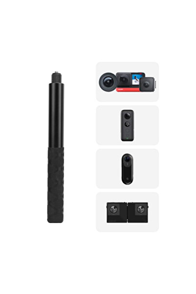 300cm невидлив селфи стап, Insta360 X3, X2, X4, ONE RS, GO 3, One, One X, Evo, алуминиум, 1/4” завртка