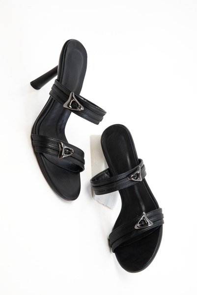 Black Women's Classic Heeled Shoes 20767