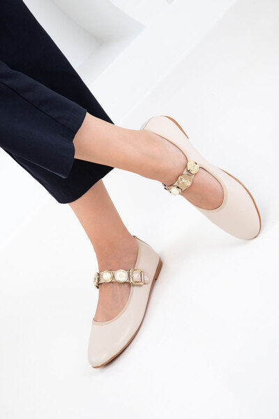 Beige Women's Flats 20756