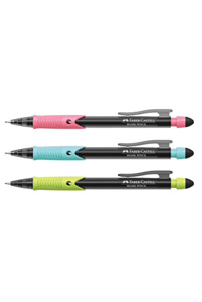 Shark Pencil механичко моливче 0.7 mm розево-тиркизно-зелено сет од 3 парчиња