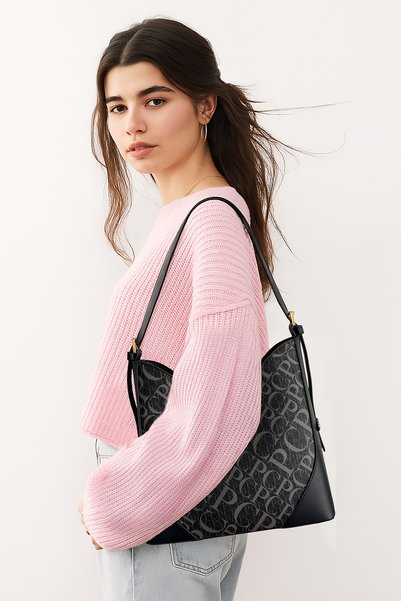 Black Women's Shoulder Bag 05Po25Y2512