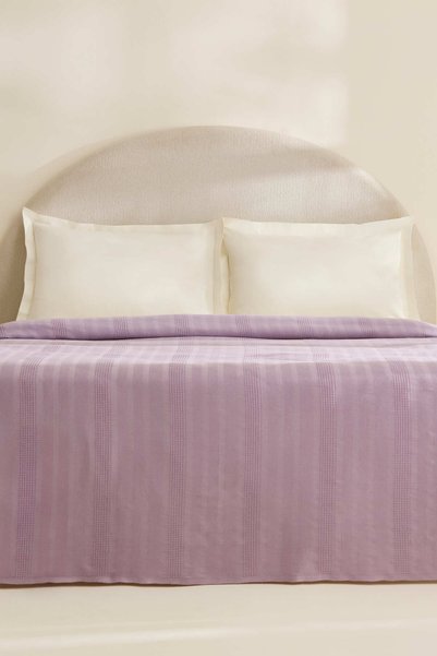 Layna Ecocell Double Bed Single Bedspread Lilac